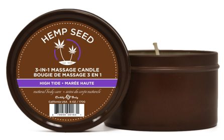 Hemp Seed 3-in-1 Massage Candle - High Tide - 6 Oz.