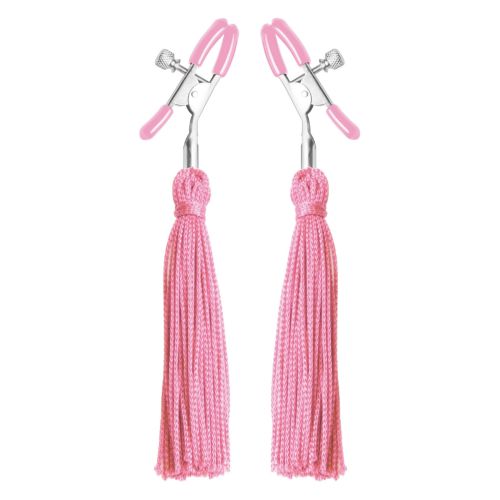 Tickle Me Pink Nipple Clamp Tassels