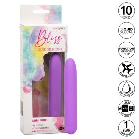 Bliss Liquid Silicone Mini G Vibe - Purple (Color: Purple)